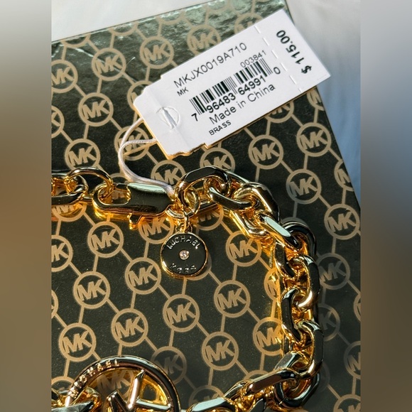 NEW‼️ Michael Kors MK Logo Gold Chain Bracelet NWT